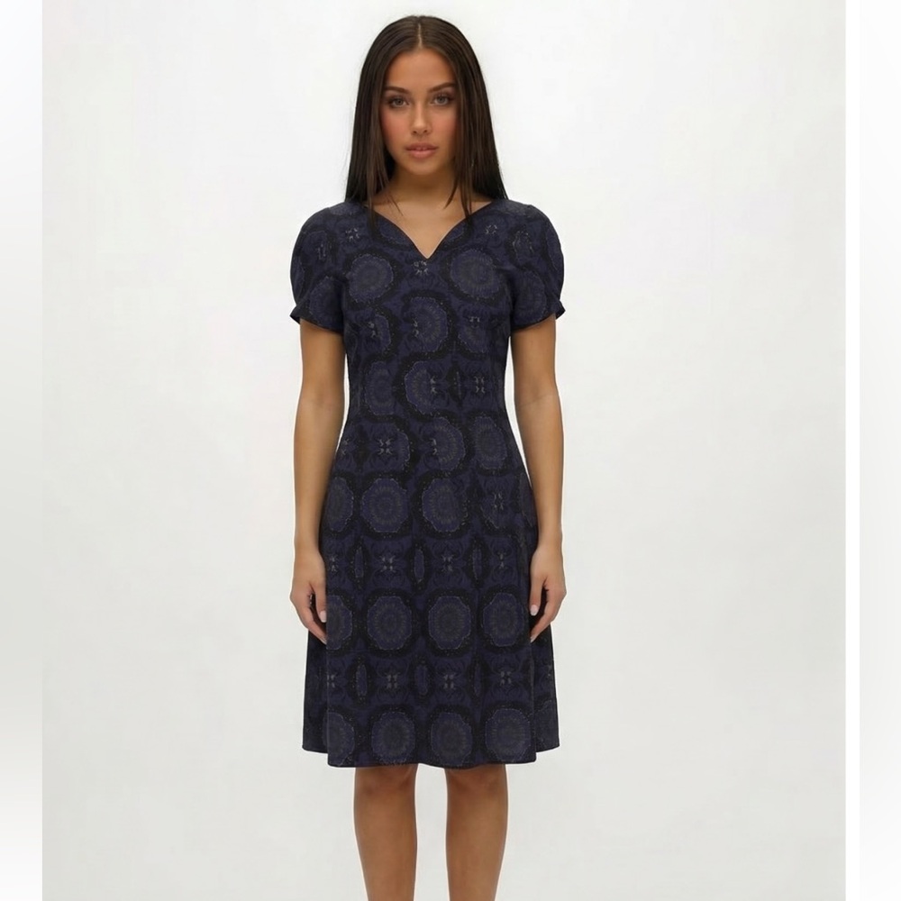 Versace Black and Purple Mini Dress